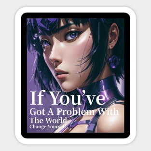 Motoko Kusanagi Ghost in the Shell Sticker